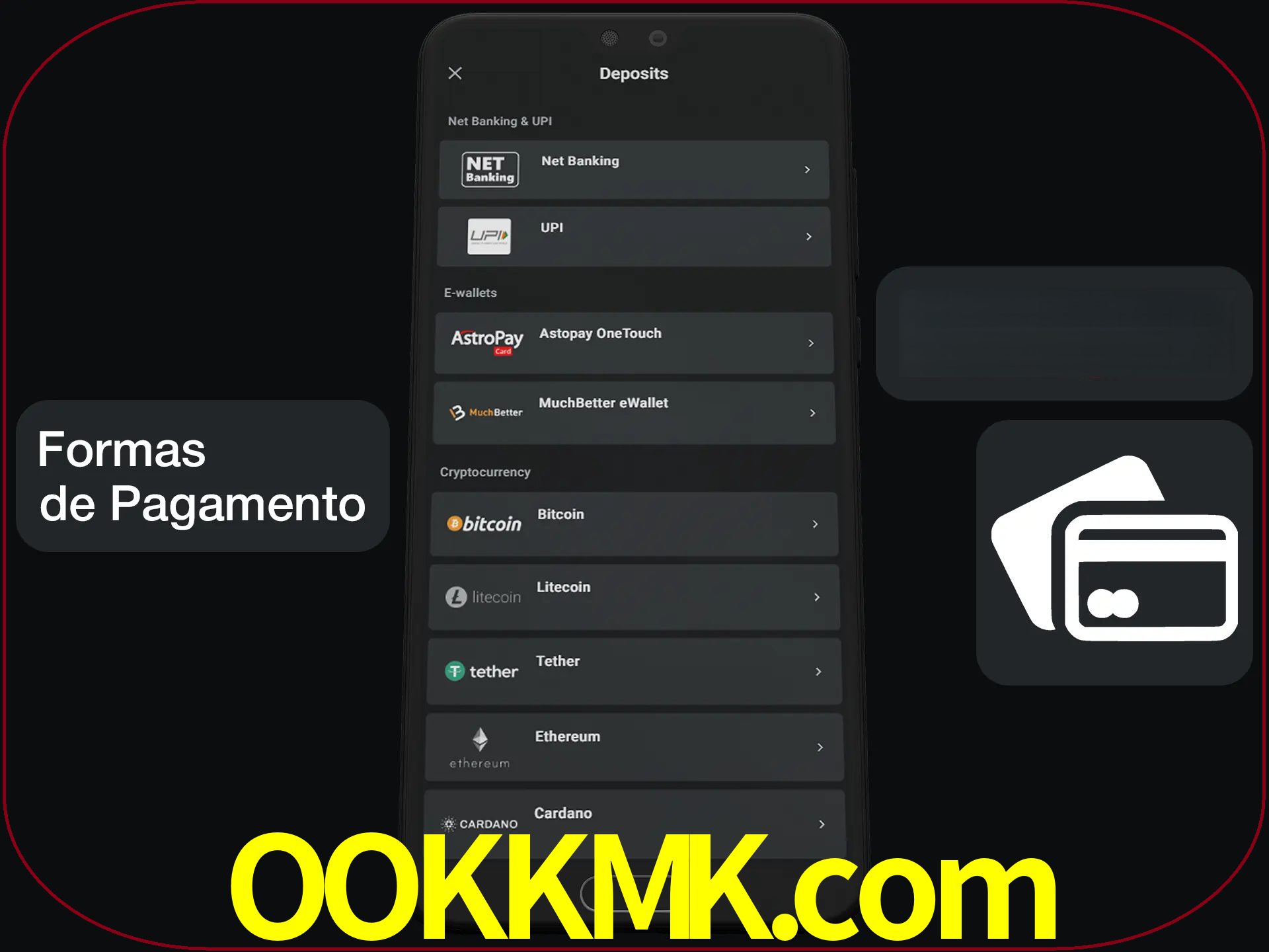 Escolha a forma de pagamento de sua preferência.