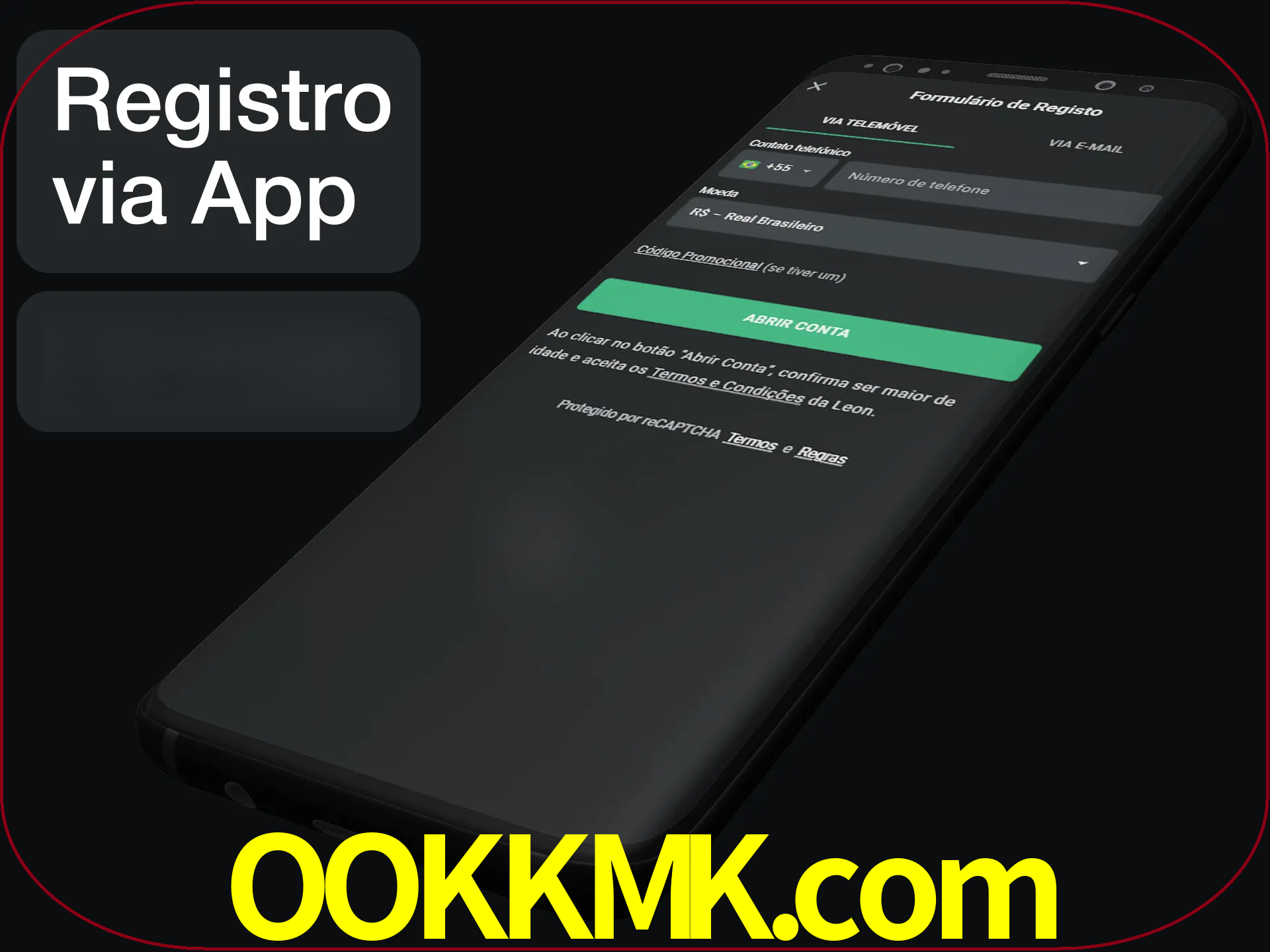 Registre-se quiclly em LeonBet usando o aplicativo.
